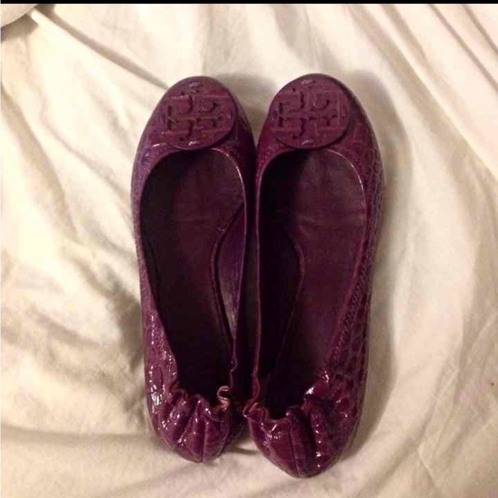 Tory Burch limited edition burgundy Reba Ballet Flats (NWOT) 8